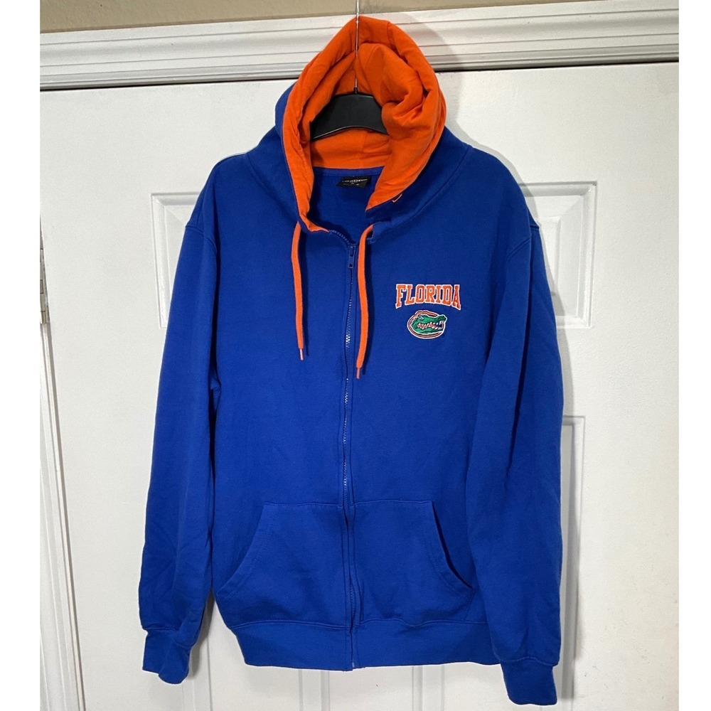 Colosseum Florida Gators Full Zip Hoodie Mens Medium Blue Orange Embroidered UF
